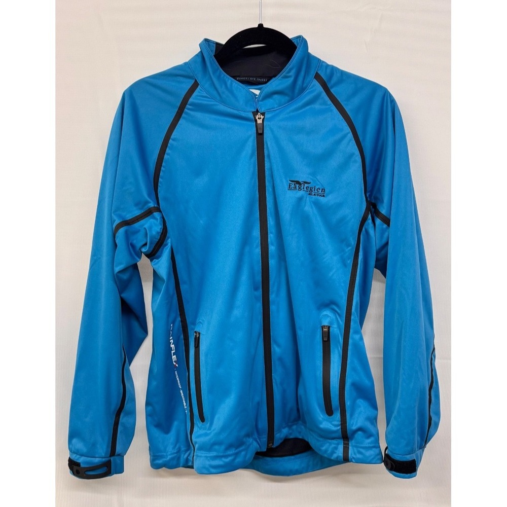 Women’s Blue Waterproof Golf Rain Jacket Medium EagleGlen Alaska Sun Mountain